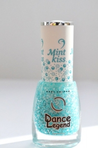 Верхнее покрытие с глиттером Top Mint Kiss Dance Legend 15 мл купить, Top Mint Kiss  Dance Legend недорого в москве, интернет магазин Dance legend, покрытия для ногтей купить дешего