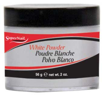 Белая акриловая пудра, White Powder, SuperNail, купить акриловые пудры в москве, акрил для ногтей интернет магазин, акриловые пудры для моделирования ногтейая 56 гр White Powder SuperNail