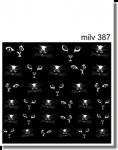 Наклейки для дизайна ногтей milv- 387