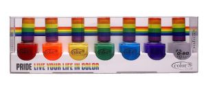 Набор цветных лаков для ногтей с удобной кистью Color Club магазин, купить лаки для дизайна ногтей, палитра лаков для ногтей, color club, колор клаб  