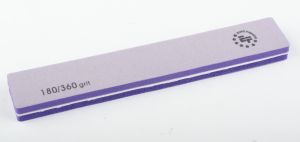 Пилка для шлифовки ногтей абразивом 180/600 грит  мягкая прямоугольная фиолетовая пилка для натуральных и акриловых гелевых ногтей купить